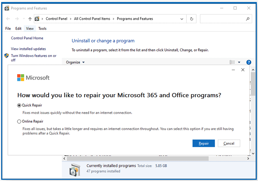 choose online repair