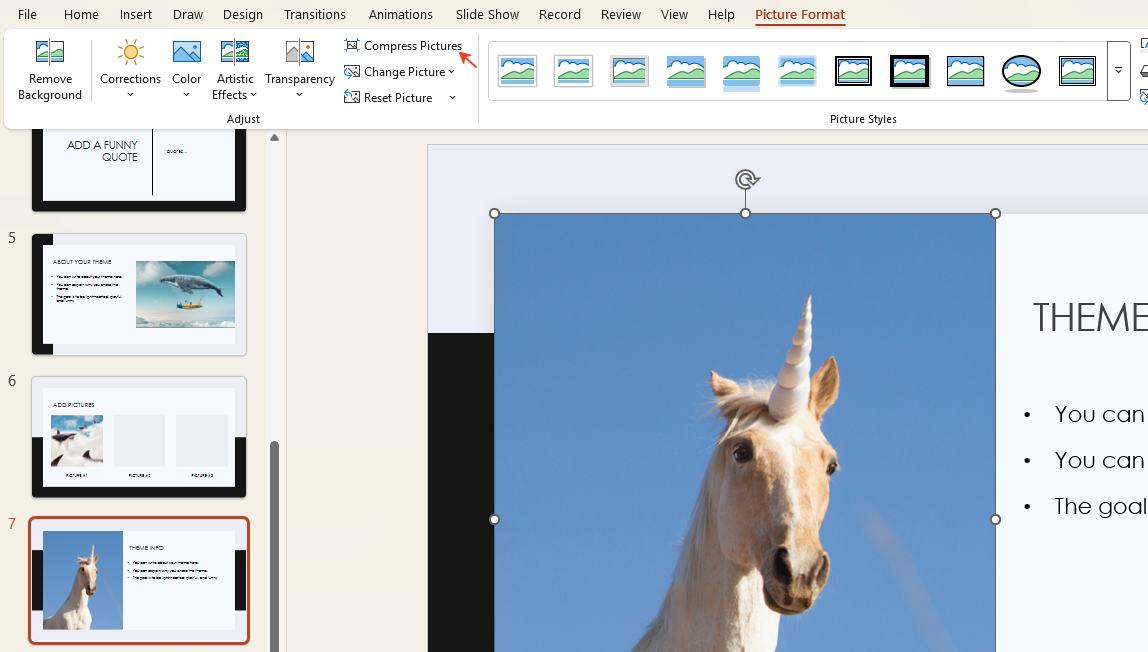 compress image in powerpoint