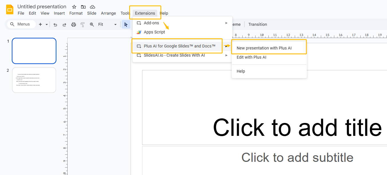 access plus ai in google slides