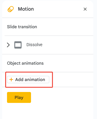 add animation to google slides