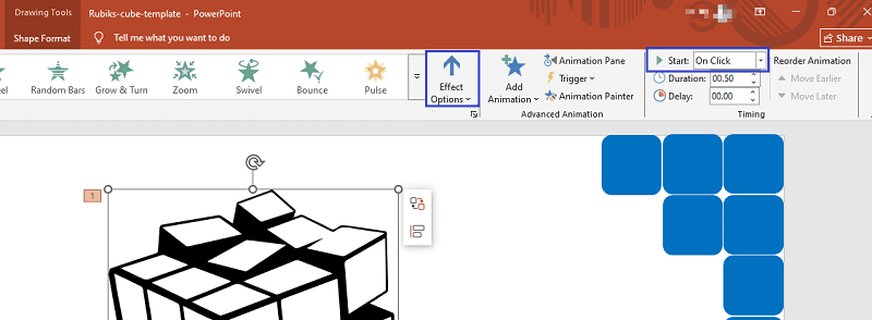 adjust animation angle powerpoint