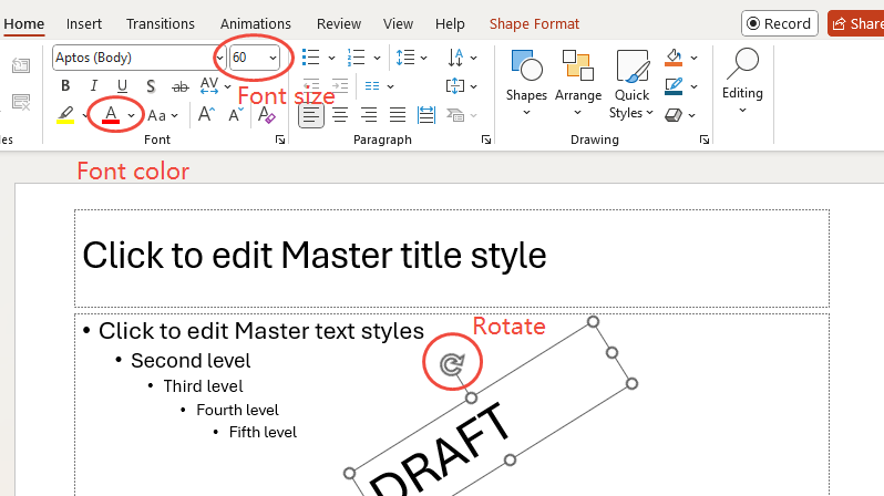 ppt watermark effect