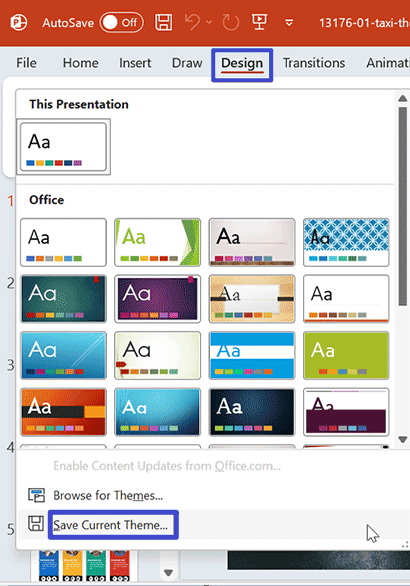browse powerpoint theme