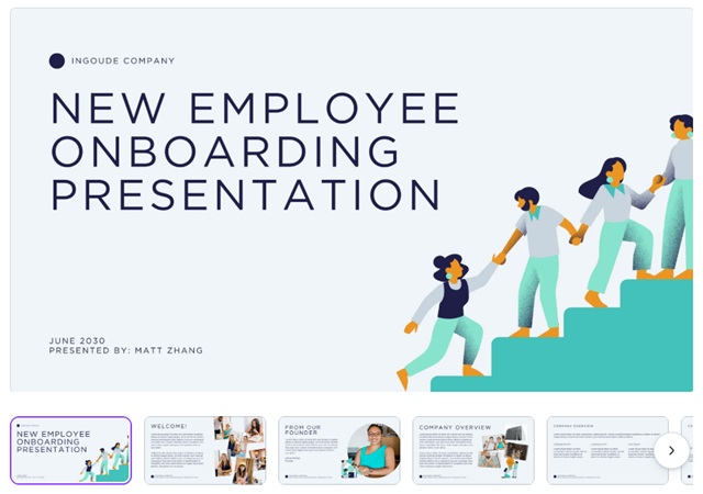 canva employee onboarding presentation templates