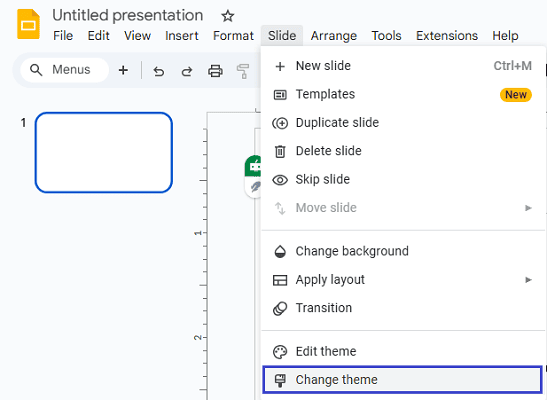 change google slide templates theme
