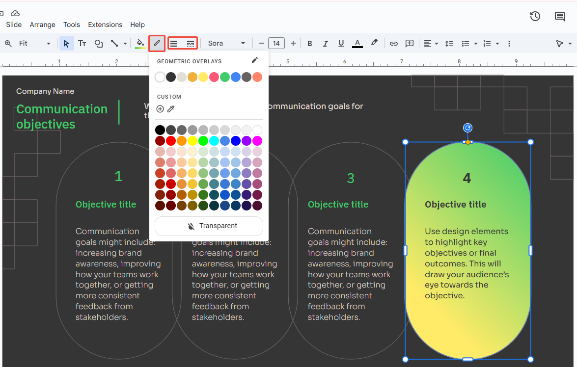 change the shape border