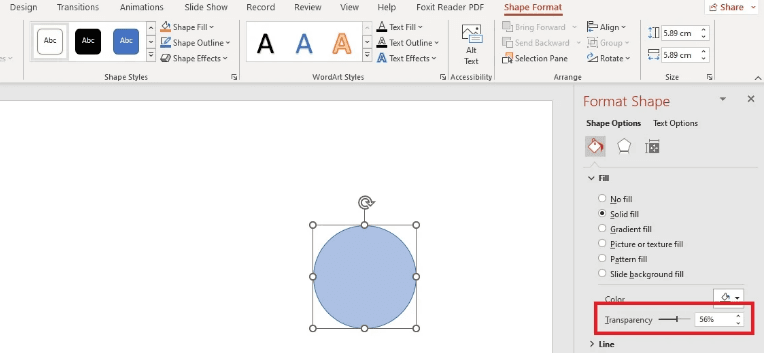 change venn diagram transparency