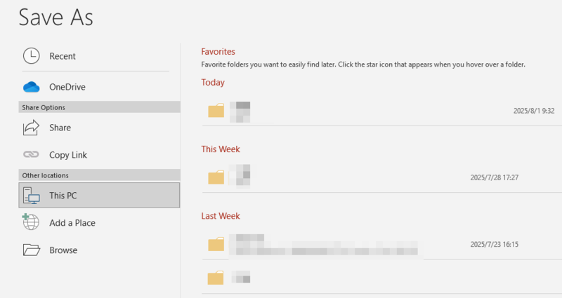choose folder location