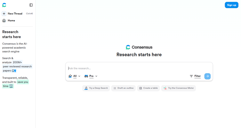 consensus ai research for college students
