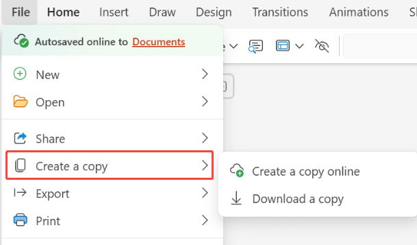 copy ppt slides online