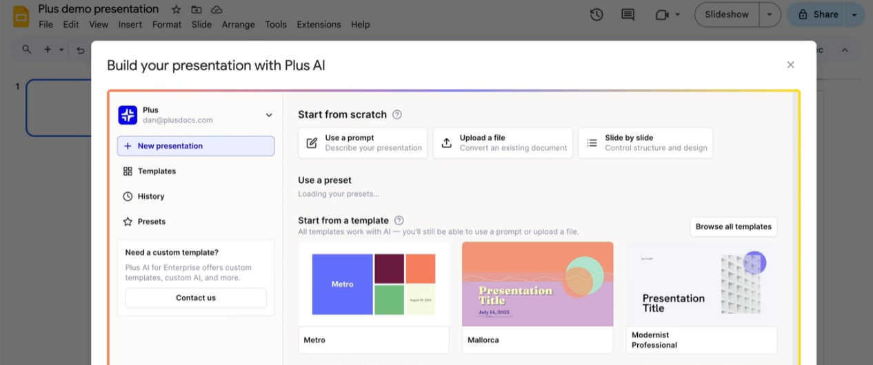 document to presentation