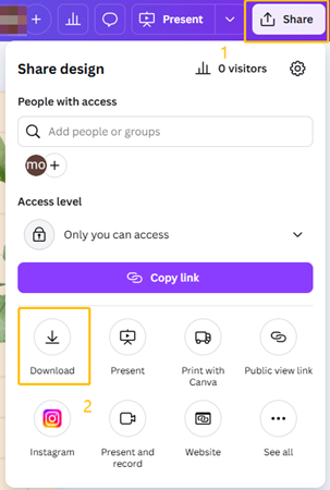 download canva presentation