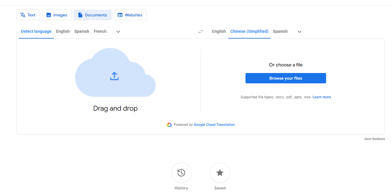 upload the pptx file