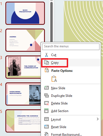 duplicate multiple slides in powerpoint