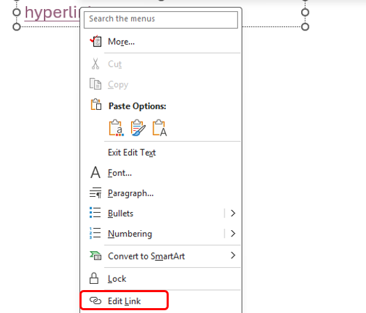 edit hyperlink in powerpoint