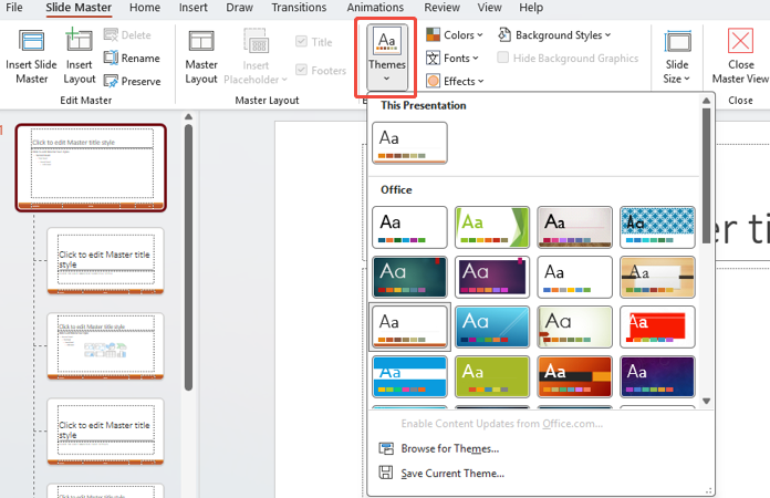 edit master slide theme in powerpoint