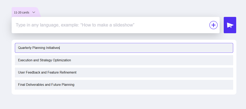slide outline generated by slide maker ai