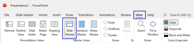 edit powerpoint slide master