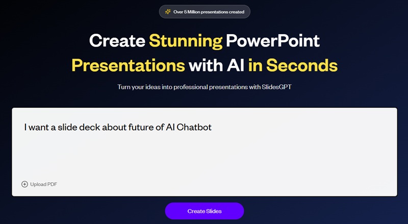 input prompt to slidesgpt