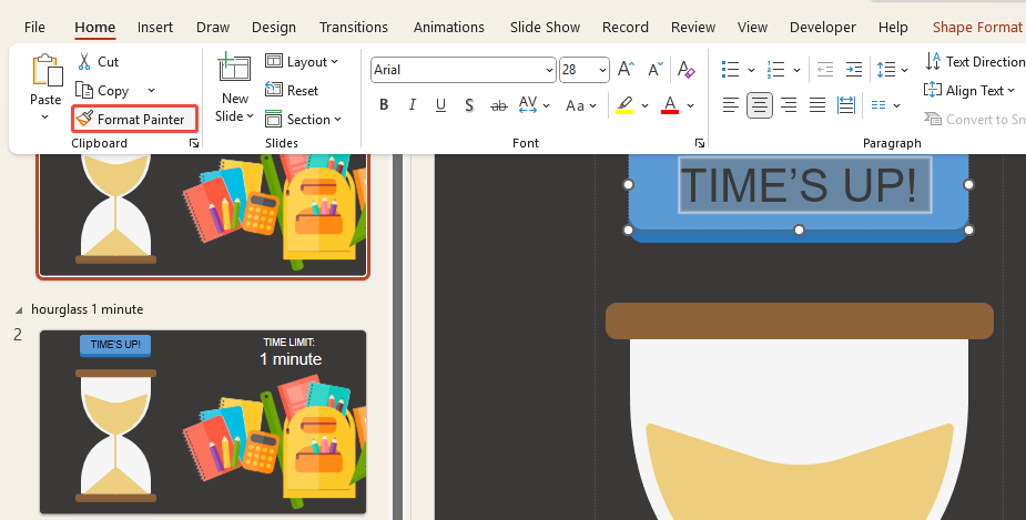 choose format painter