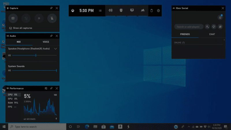 launch game bar for recording google slides