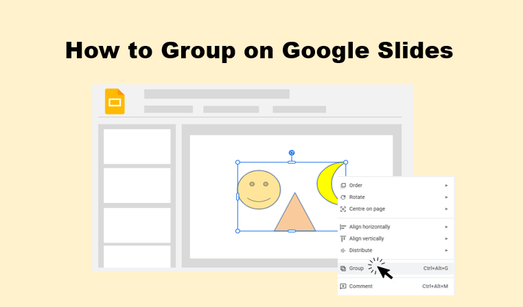 how to group on google slides