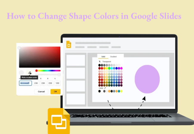 how to change shape color in google slides