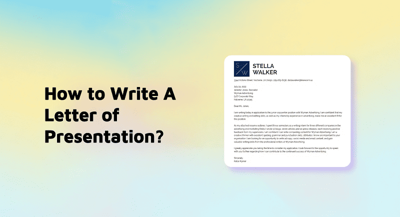 how to write a letter of presentation