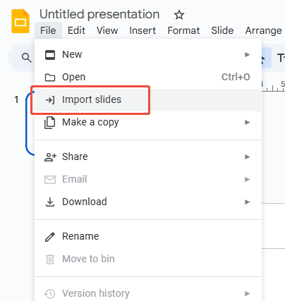 import slides to google slides
