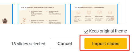 initiate import pptx to google slides