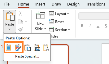 insert excel into powerpoint as table