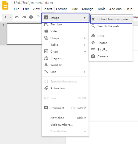 insert image to google slides