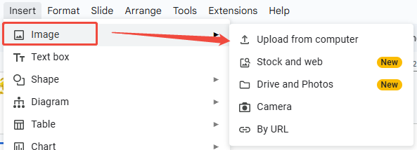 insert image before shaping