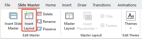 insert layout in master slide