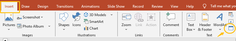 combine slides by inserting objects