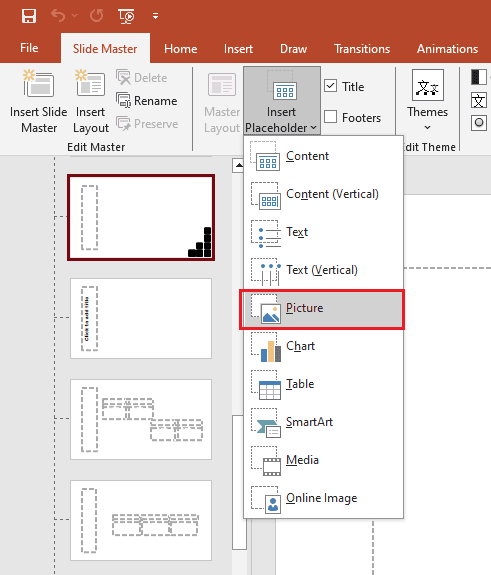 insert picture placeholder in powerpoint