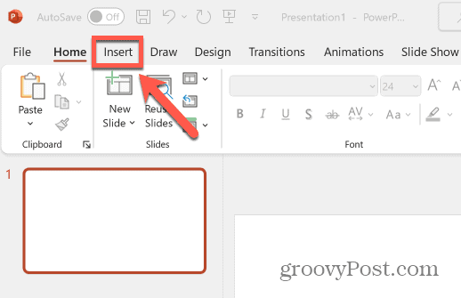 insert text on powerpoint