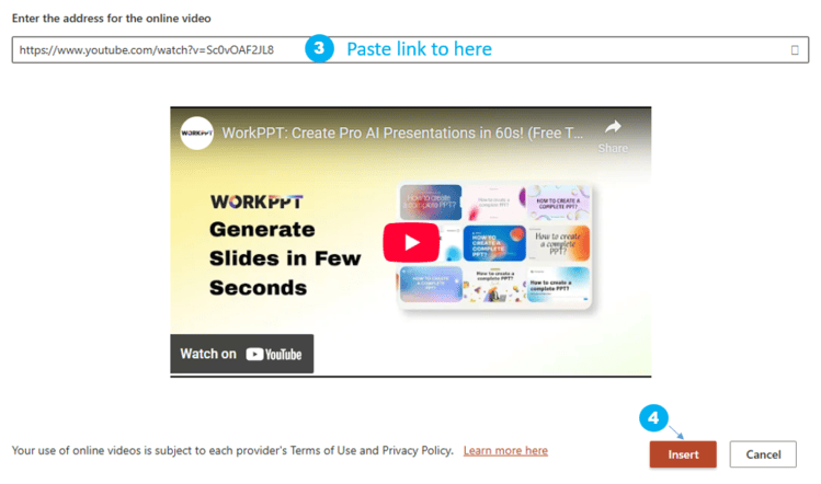 add a youtube video to powerpoint