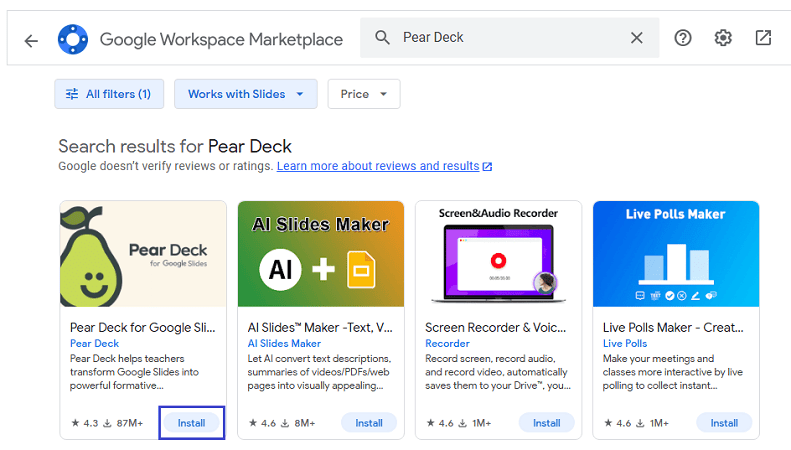 install google add on