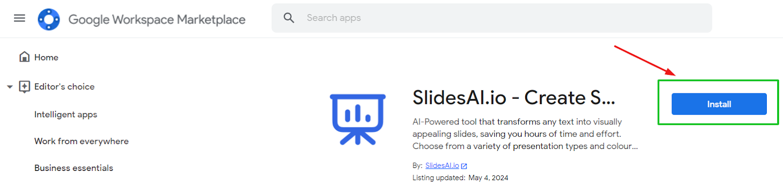 install google slides extension