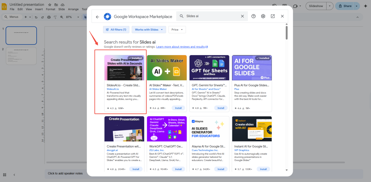 install slides ai