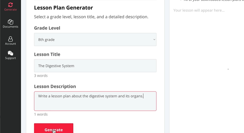 lessonplans ai tool for teachers