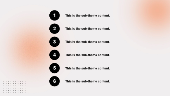 numbered list powerpoint agenda slide