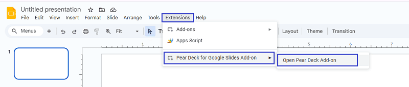 open google slide draw add on