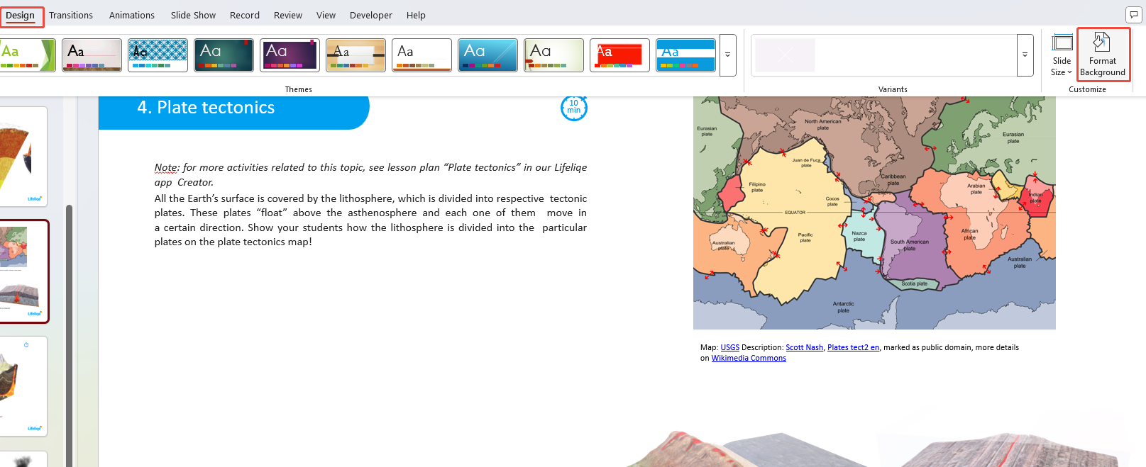 tab format background