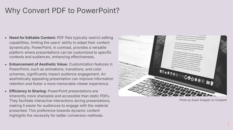 pdf to slides result in slidesgpt