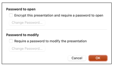powerpoint password box on mac