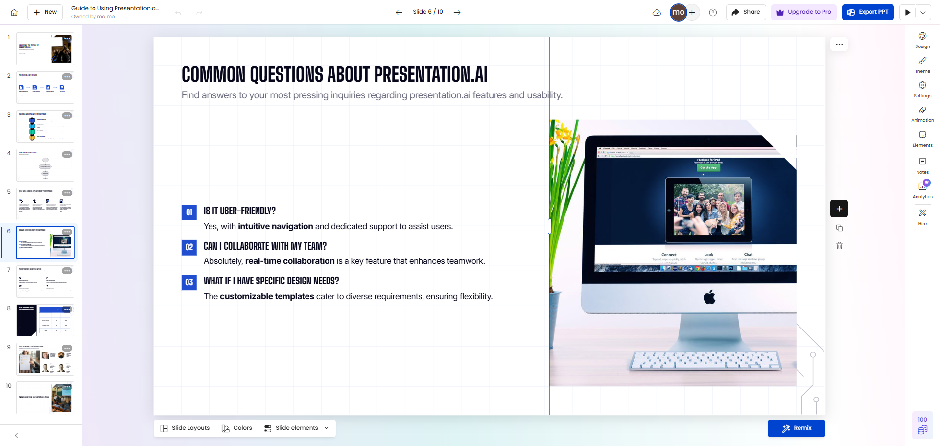 presentationsai generador de presentaciones online