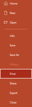 print powerpoint to pdf