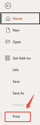 print powerpoint notes with print function